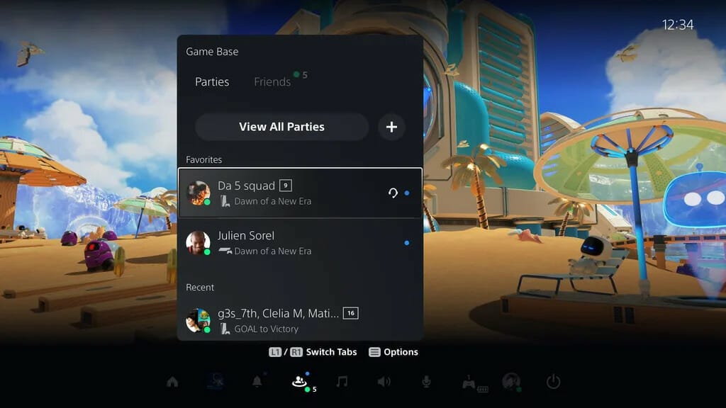 PlayStation 5 Meniu Update