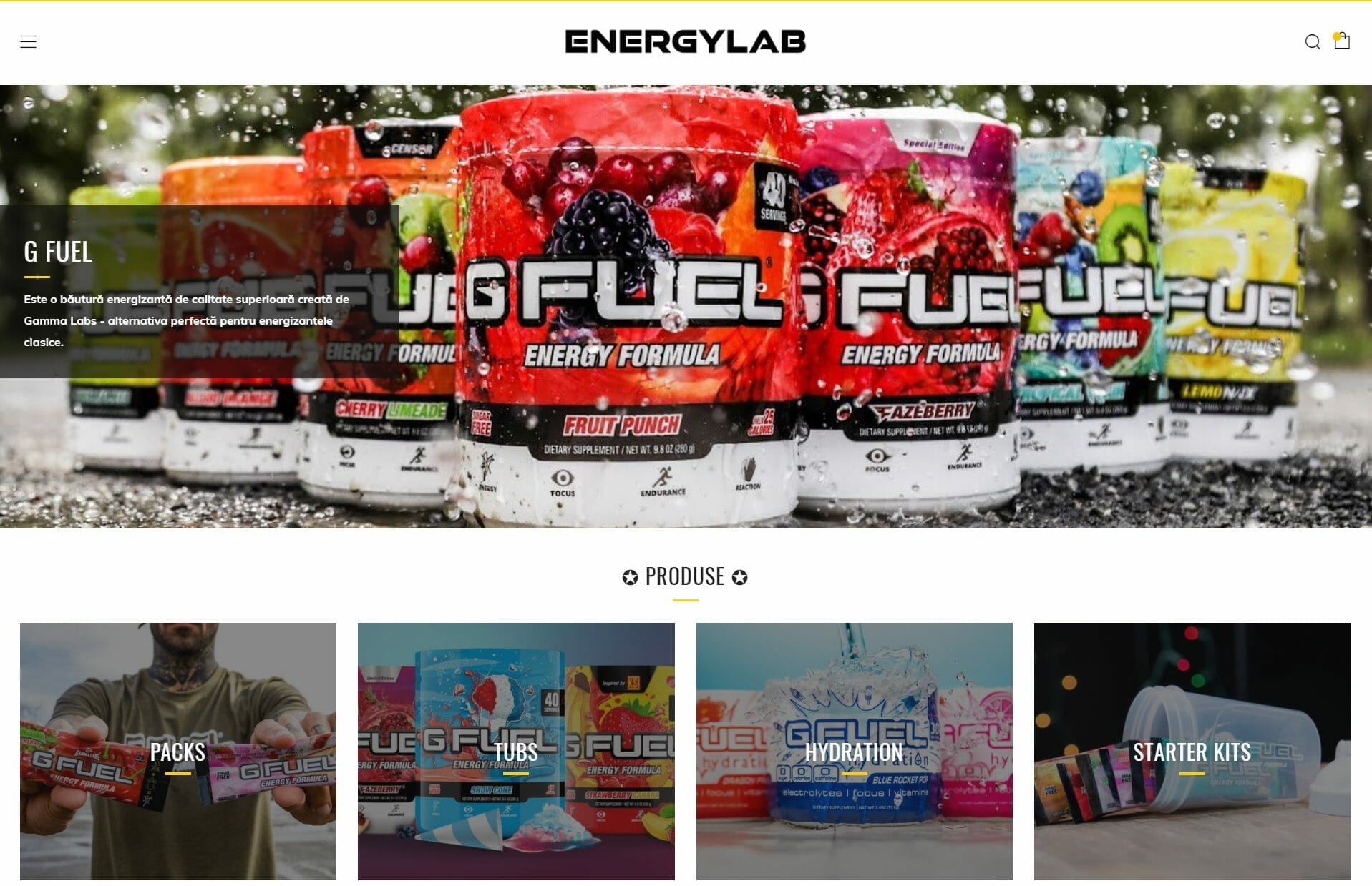 ENERGYLAB Romania  G FUEL ENERGYLAB Starter Kit (Shaker Cup + 4 Serviri)